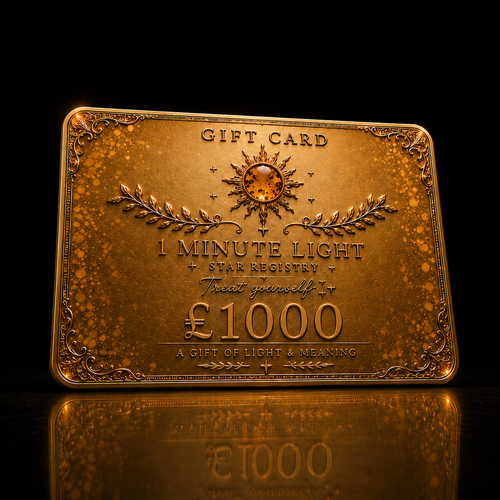 1 MINUTE OF LIGHT Gift Card • Family Constellation • £1000