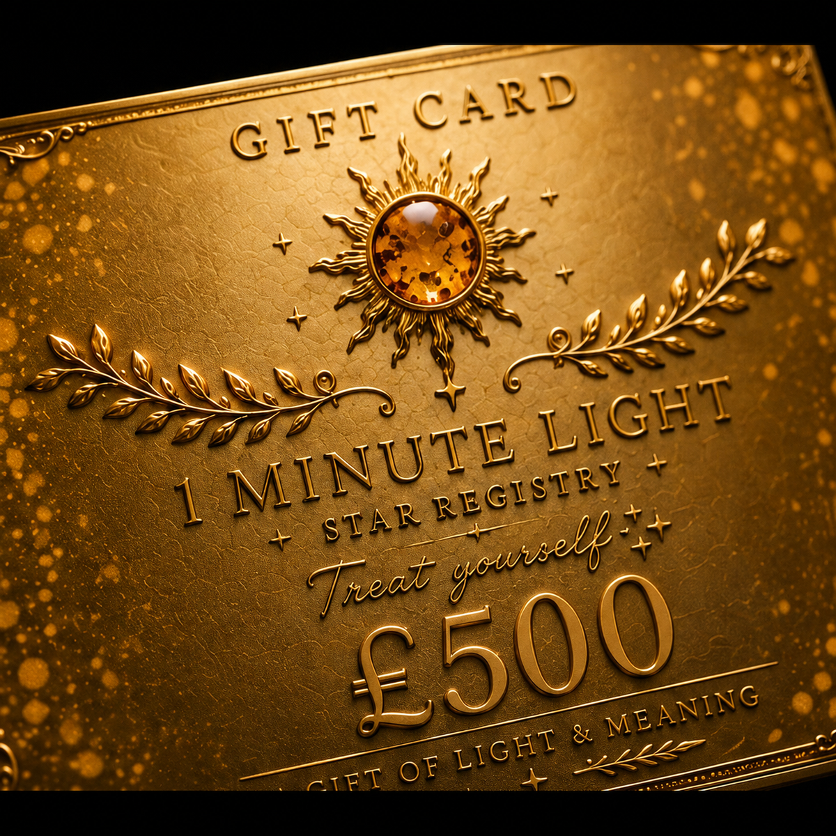 1 MINUTE OF LIGHT Gift Card • Legacy of Light • £500