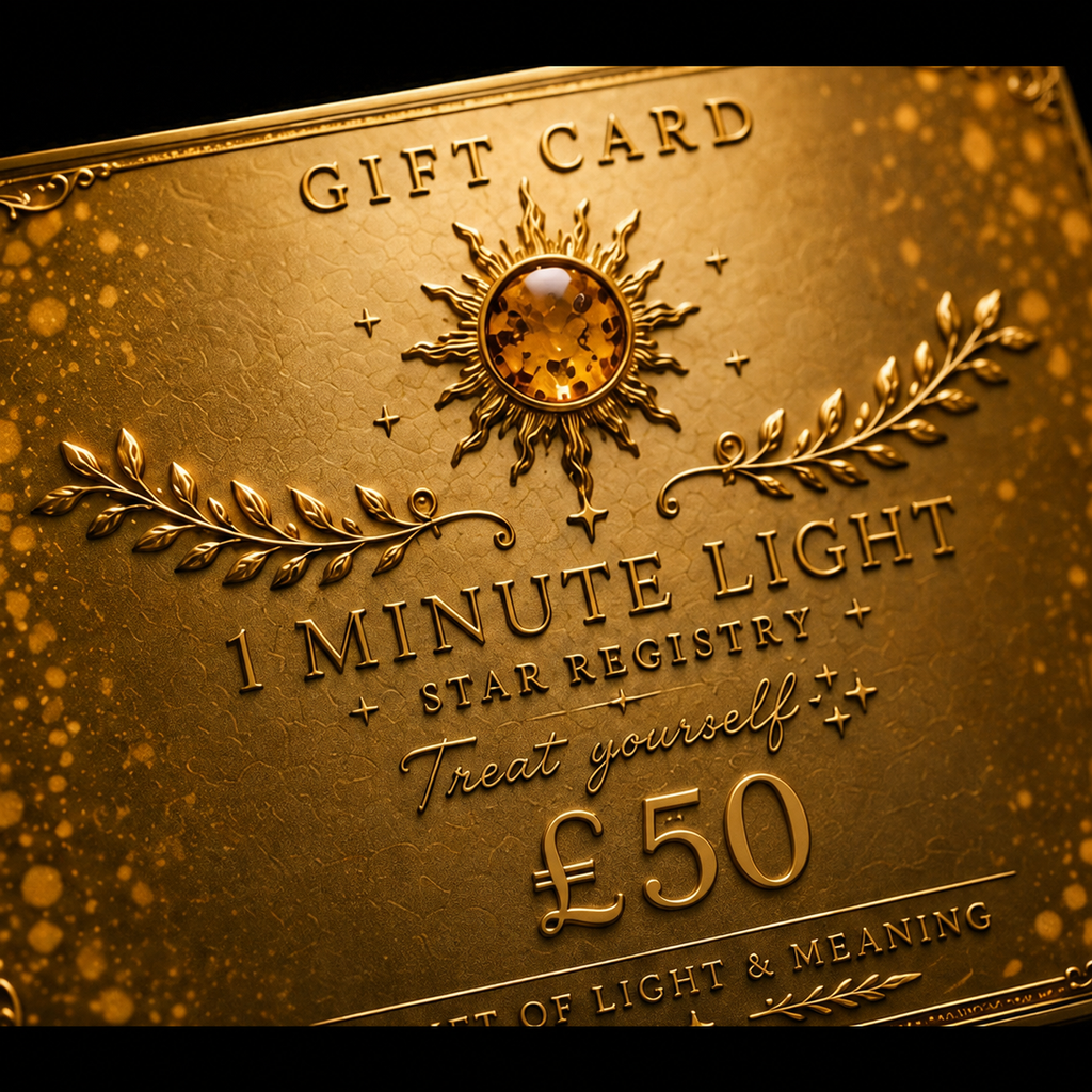 1 MINUTE OF LIGHT Gift Card • A Gift of Light • £50