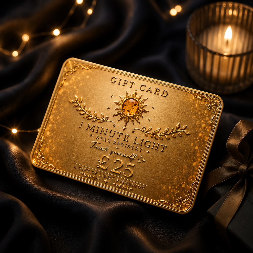1 MINUTE OF LIGHT Gift Card • A Touch of Sparkle • £25