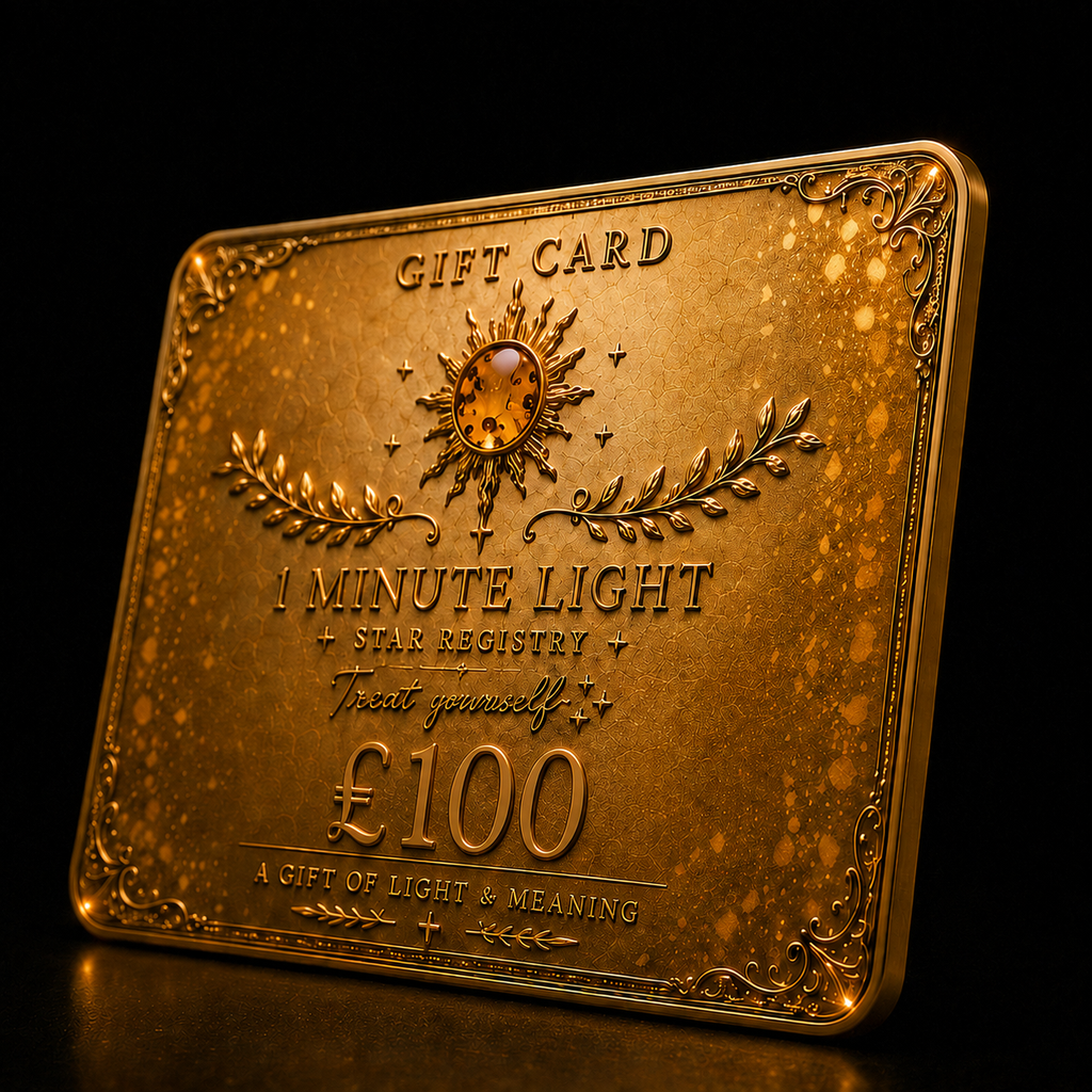 1 MINUTE OF LIGHT Gift Card • A Celebration of Light • £100